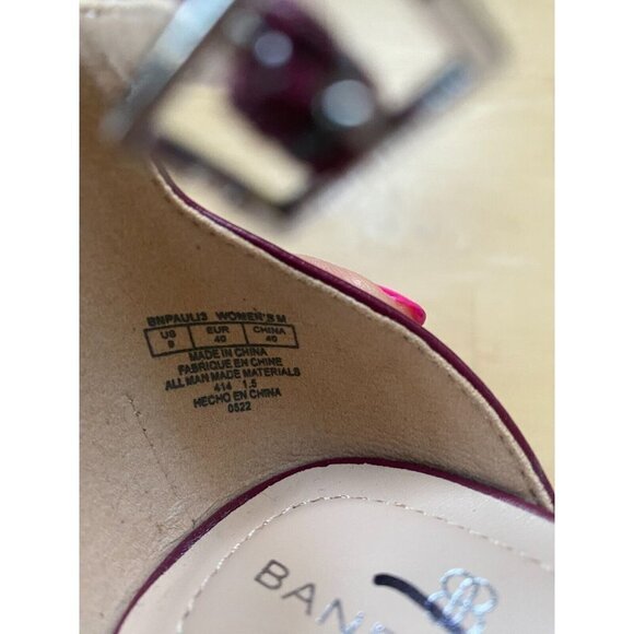 BANDOLINO Bnwot "Pauli" Block Heel Sandals Sz 9 New Leather Ankle Strap - Picture 5 of 7